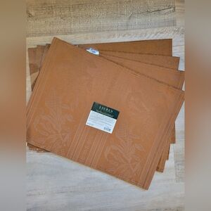 Ralph Lauren Home Placemats Terracotta Harvest Thanksgiving Halloween Fall